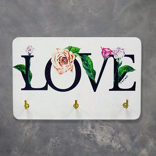 

Ключниця настінна маленька, 10х15 см Love