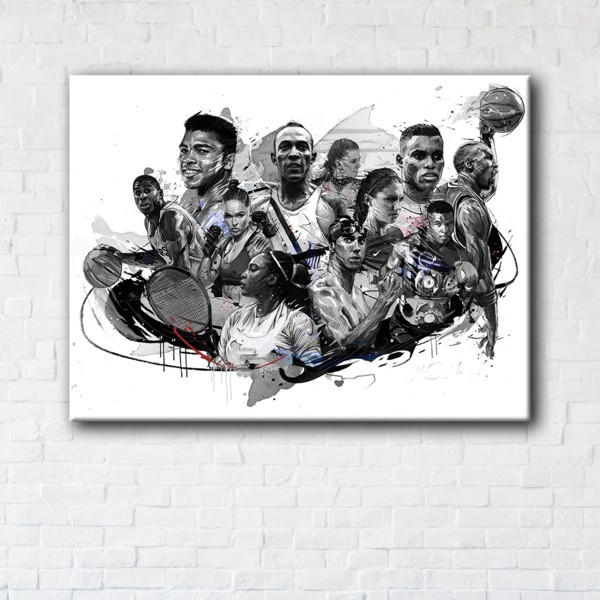 

Картина на холсте прямоугольная I-Art Usa legends 110x145см