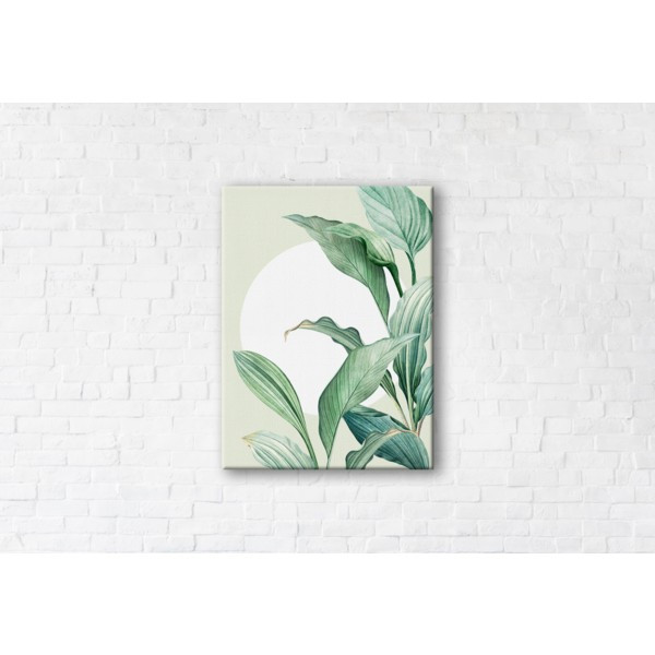 

Картина на холсте прямоугольная I-Art Green Leaves 45x60см