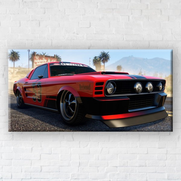 

Картина на холсте прямоугольная I-Art Gta Redwood 50x100см
