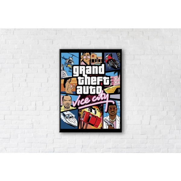 

Картина на холсте прямоугольная I-Art Gta Vice City 50x65см