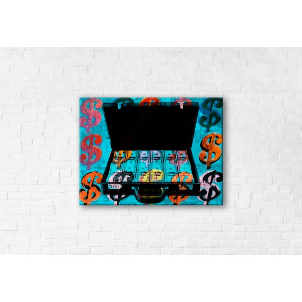 

Картина на холсте прямоугольная I-Art Suitcase with money 50x65см