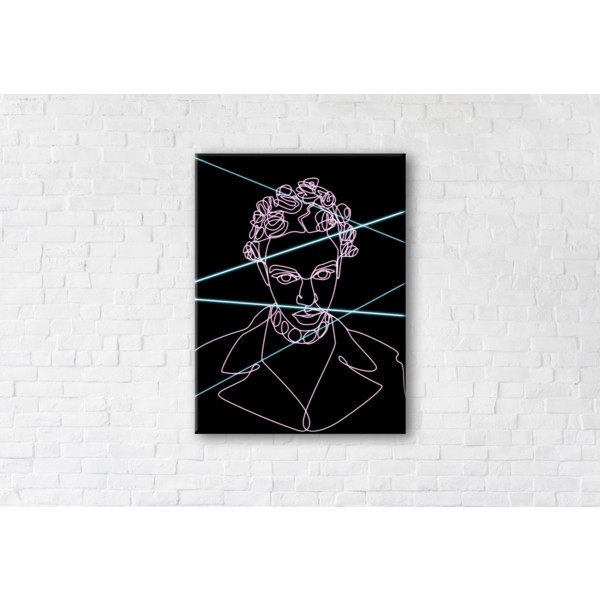 

Картина на холсте прямоугольная I-Art Black Neon 45x60см