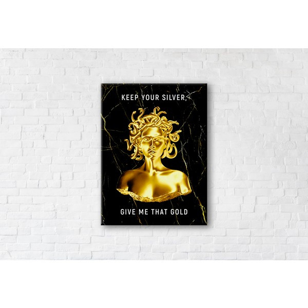 

Картина на холсте прямоугольная I-Art Golden Medusa 50x65см