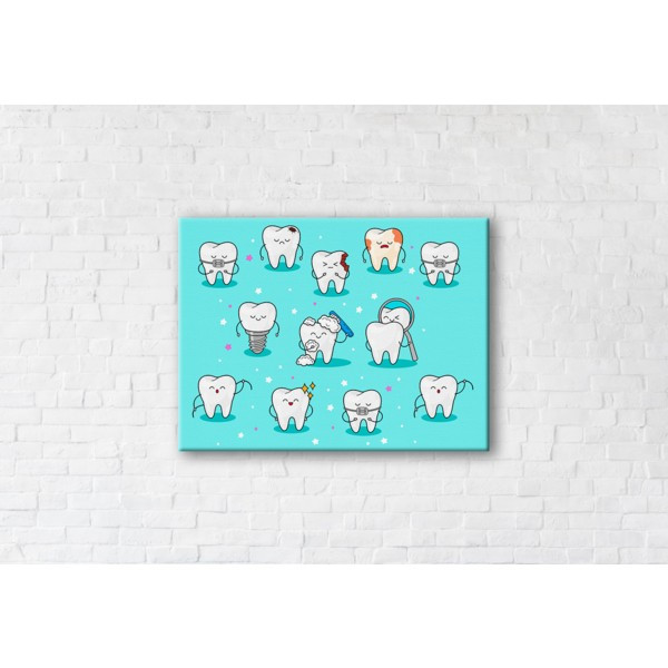 

Картина на холсте прямоугольная I-Art Life Of Teeth 90x120см