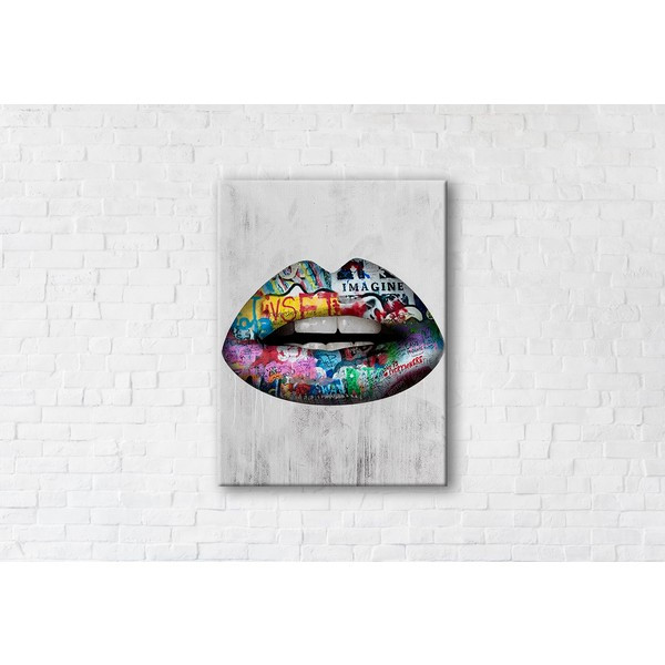 

Картина на холсте прямоугольная I-Art Lips 75x100см