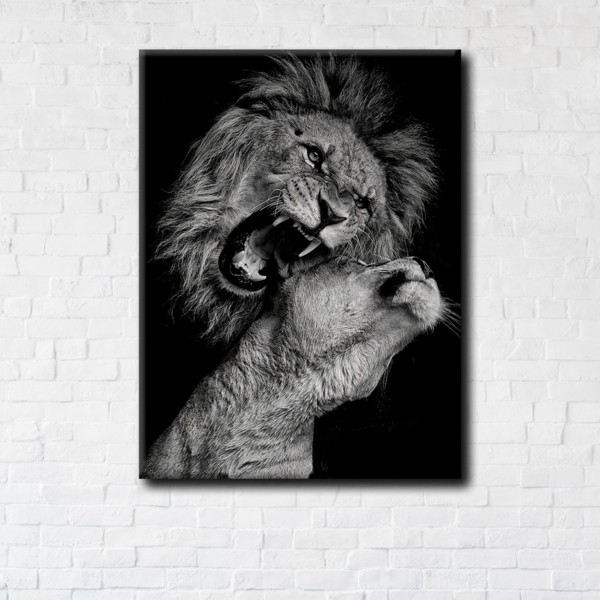 

Картина на холсте прямоугольная I-Art Family of Lions 75x100см