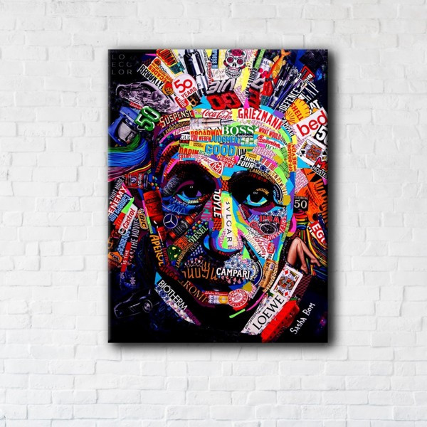 

Картина на холсте прямоугольная I-Art Einstein Art 75x100см