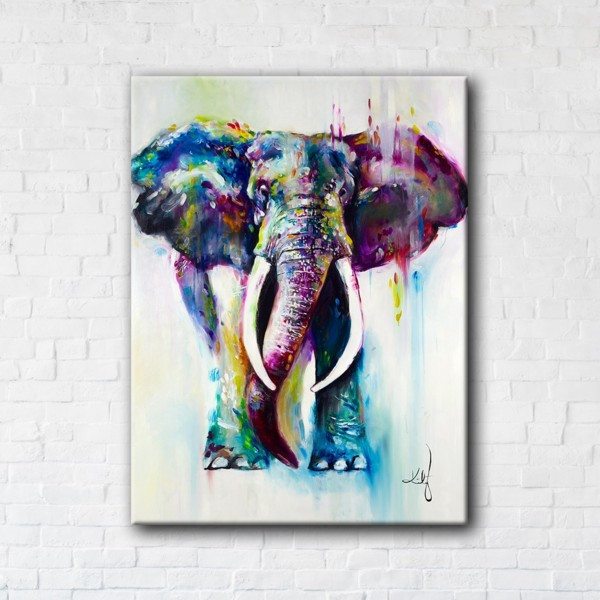 

Картина на холсте прямоугольная I-Art Elephant Art 50x65см