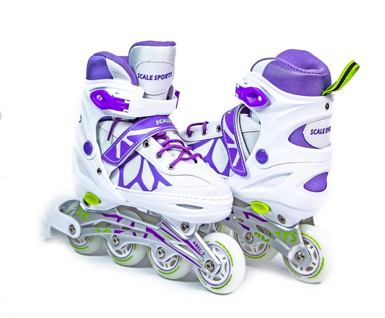 

РОЛИКИ SCALE SPORTSLF 601A БЕЛО-ФИОЛЕТОВЫЕ, РАЗМЕР 29-33