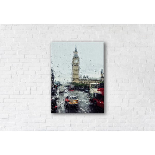 

Картина на холсте прямоугольная I-Art Rain In London 110x145см