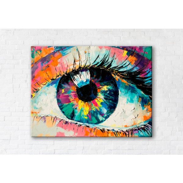 

Картина на холсте прямоугольная I-Art Colored Eye 110x145см