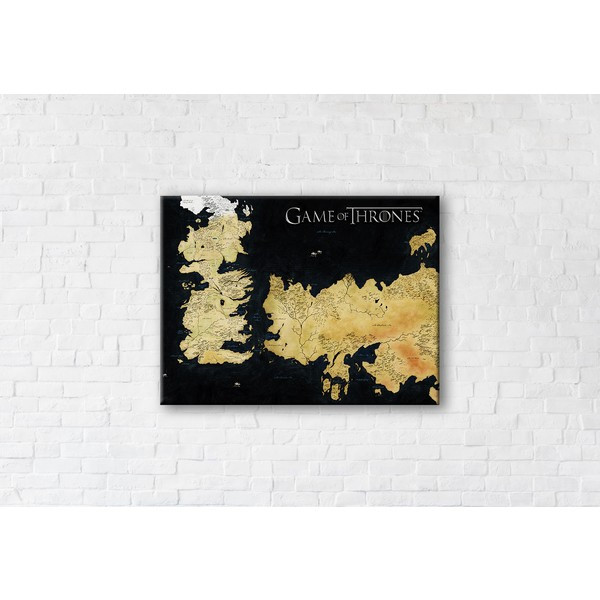 

Картина на холсте прямоугольная I-Art Game Of Thrones World 75x100см