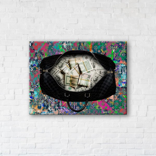 

Картина на холсте прямоугольная I-Art Money Bag 50x65см