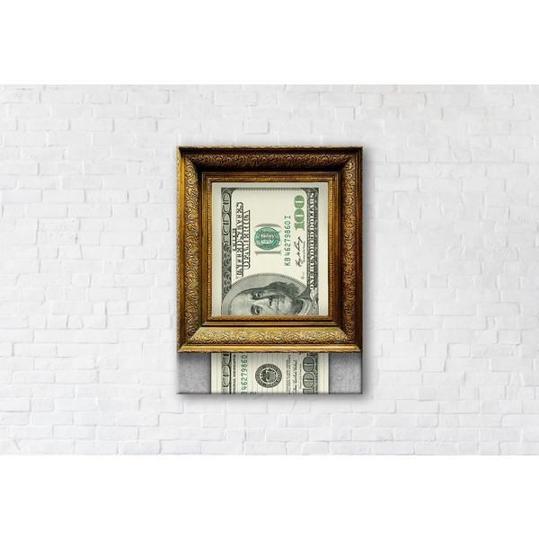 

Картина на холсте прямоугольная I-Art Banksy Dollar 90x120см