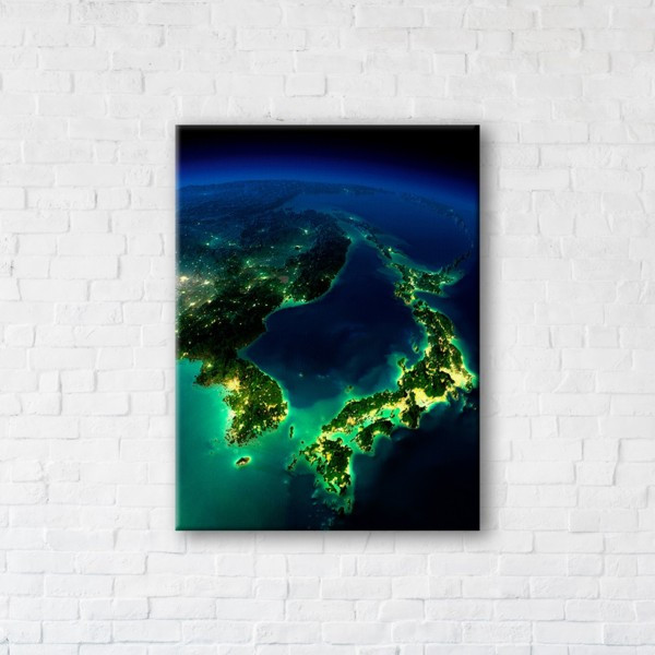 

Картина на холсте прямоугольная I-Art Relief Map 90x120см