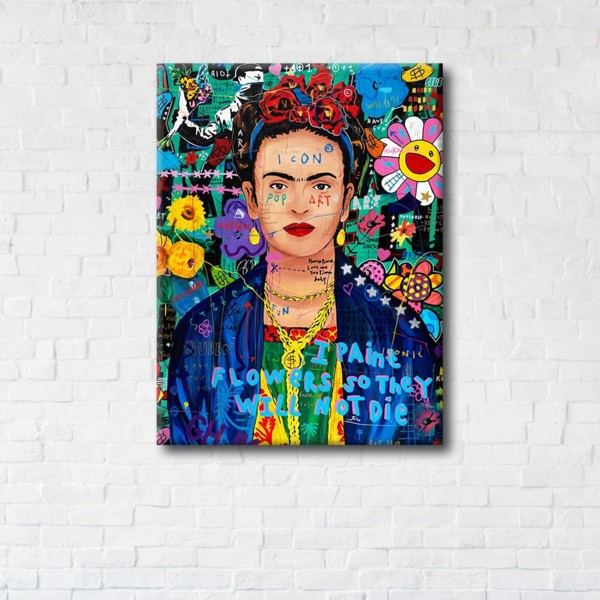 

Картина на холсте прямоугольная I-Art Frida Kahlo Art 50x65см