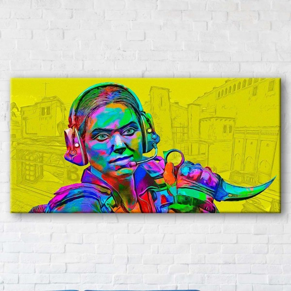 

Картина на холсте прямоугольная I-Art Counter Strike Yellow 60x120см