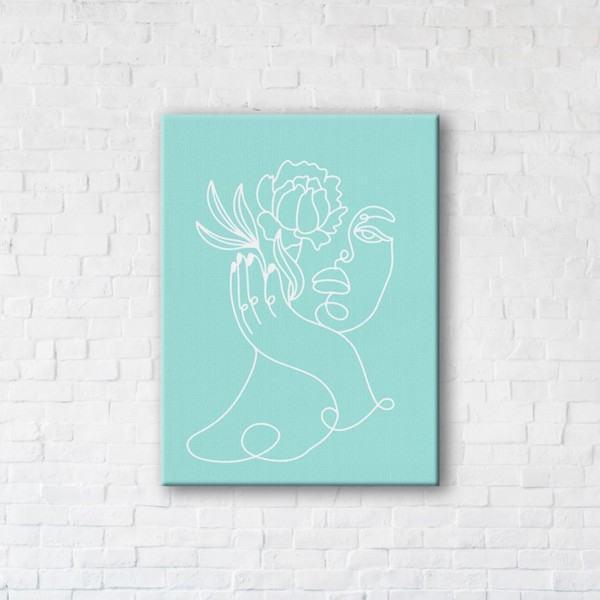 

Картина на холсте прямоугольная I-Art Blue Girl 110x145см