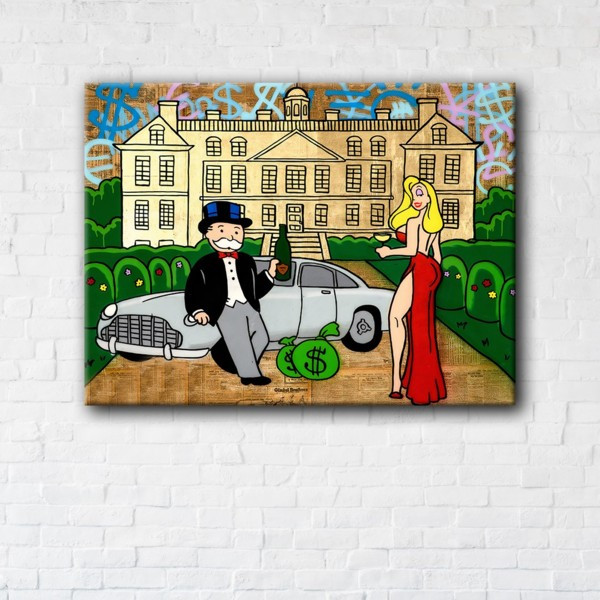 

Картина на холсте прямоугольная I-Art Monopoly Rich 75x100см