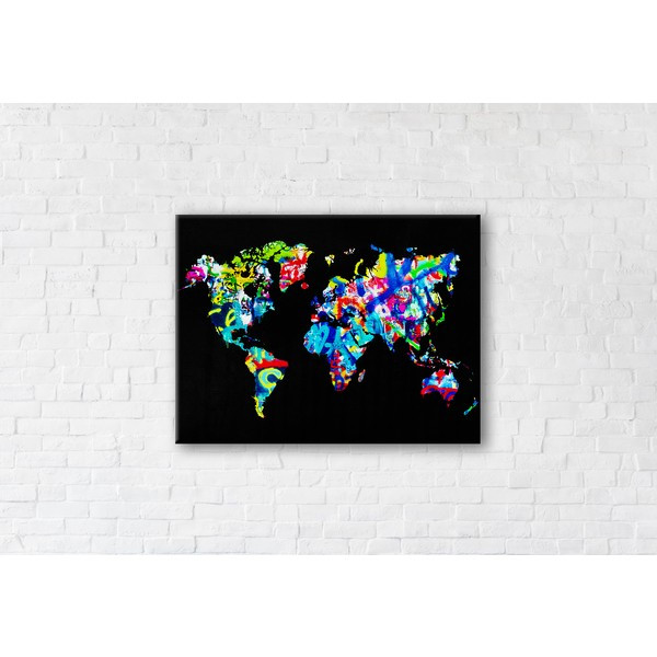 

Картина на холсте прямоугольная I-Art Black World 110x145см