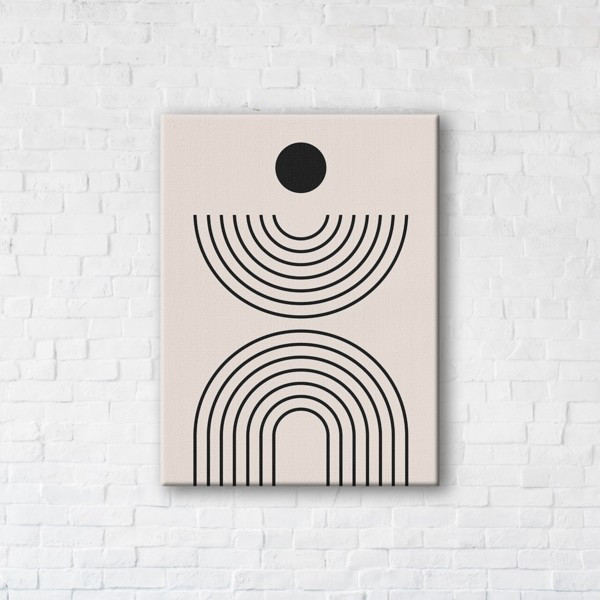 

Картина на холсте прямоугольная I-Art Vinyl Record Line Art 90x120см