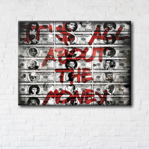 

Картина на холсте прямоугольная I-Art All about money 75x100см