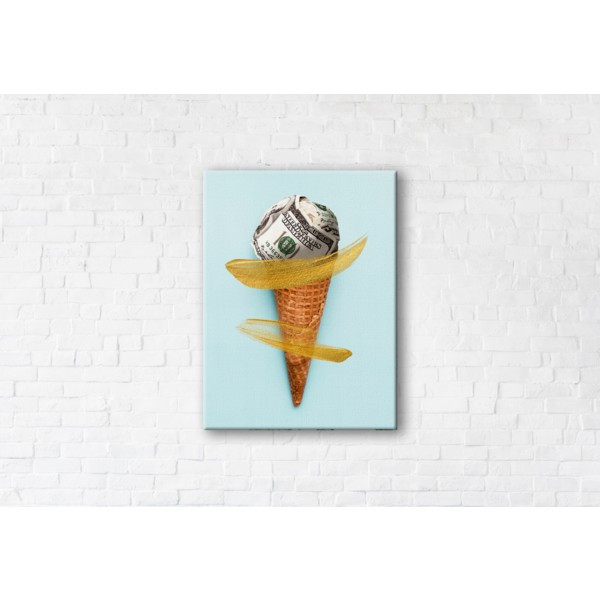 

Картина на холсте прямоугольная I-Art Money Cone 45x60см