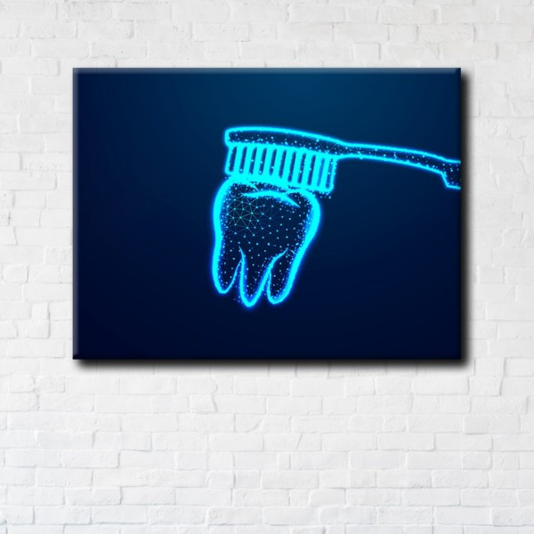 

Картина на холсте прямоугольная I-Art Brushing Teeth 90x120см