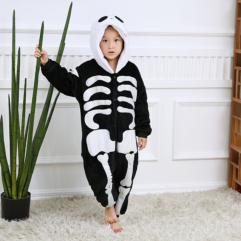 

Детские Пижамы Кигуруми Kigurumi Скелет Хэлоуин Черный 130-140 см. (2022)