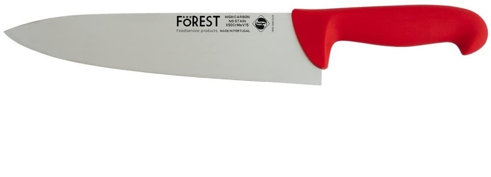 

Нож поварской 200 мм красный FoREST