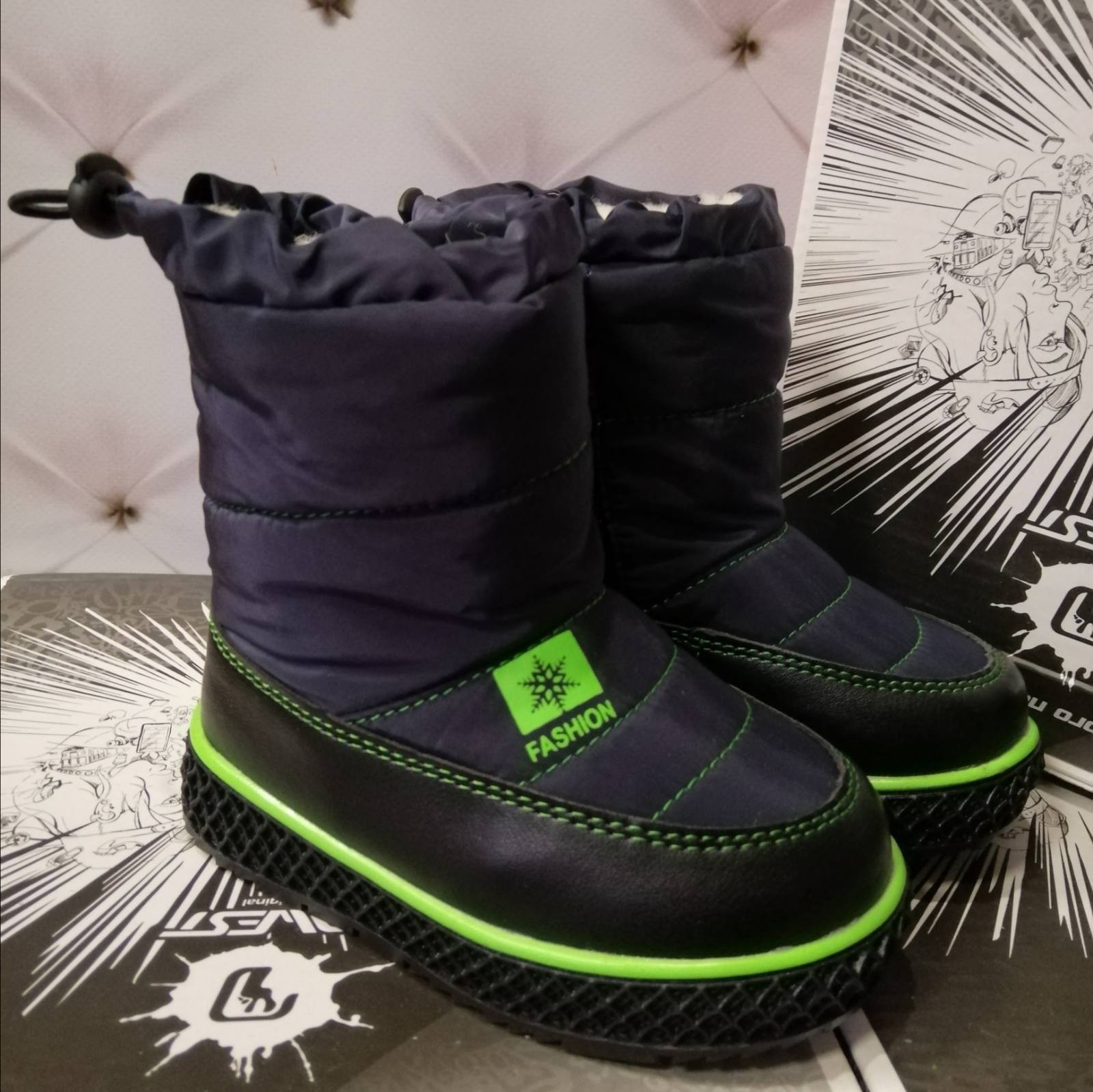

Зимние сапожки для мальчика Clibee 102 А blue синие р.26-17,5 см