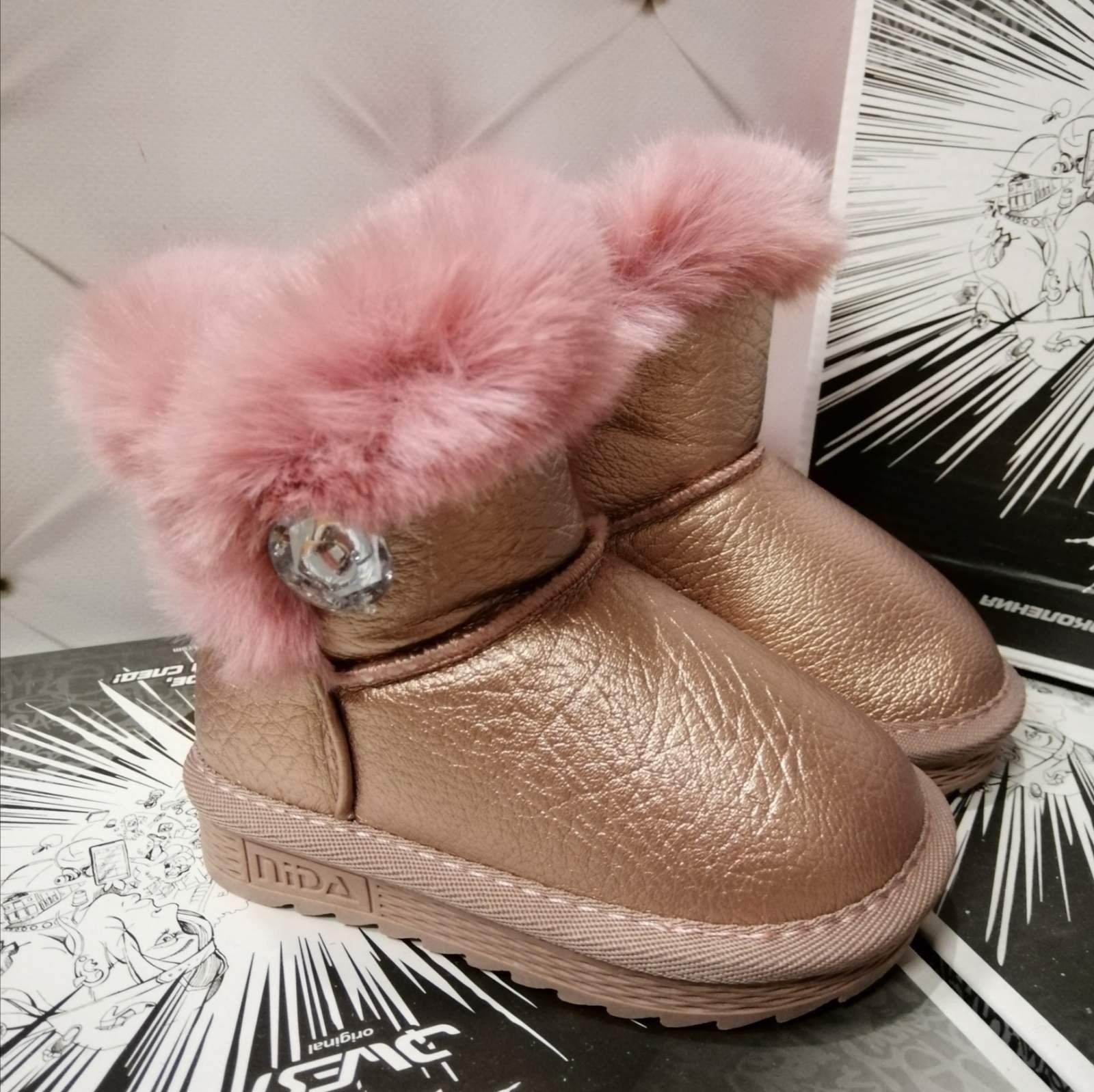 

Зимние угги для девочки Apawwa 45 ND pink розовые р.25