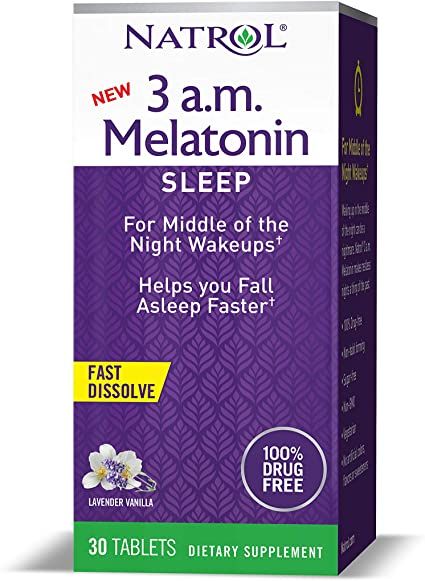 

Мелатонін 3 A.M. Melatonin Fast Dissolve Natrol лаванда ваніль 30 таблеток (NTRL113)