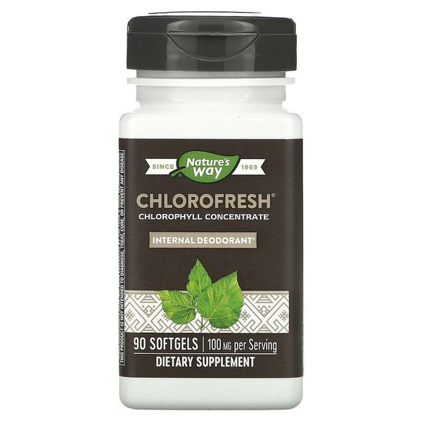 

Хлорофіл концентрат Chlorophyll Concentrate Nature's Way 90 капсул (NW119)