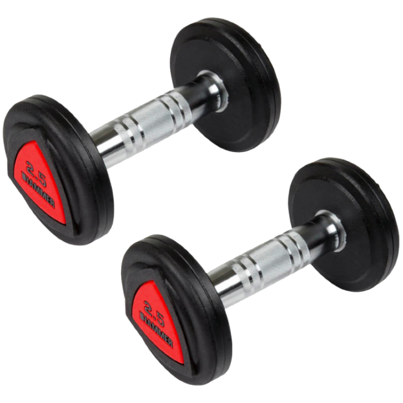 

Гантели профессиональные Hammer PU Compact Dumbbells 2х2,5 кг, код: 4741-S25