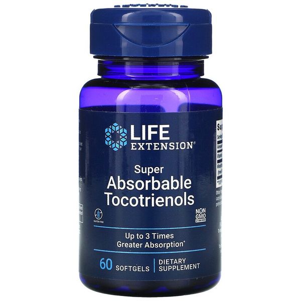 

Вітамін Е супер абсорбуючі токотрієноли Super Absorbable Tocotrienols Life Extension 60 капсул (LE103)