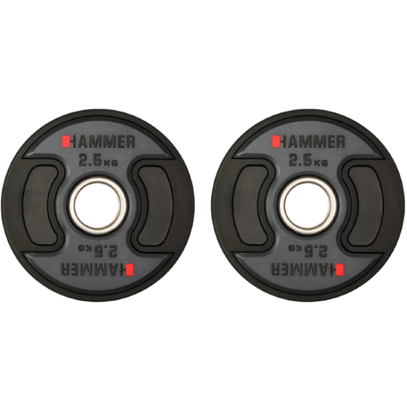 

Олимпийские диски профессиональные Hammer PU Weight Discs 2х2,5 кг, код: 4706-S25