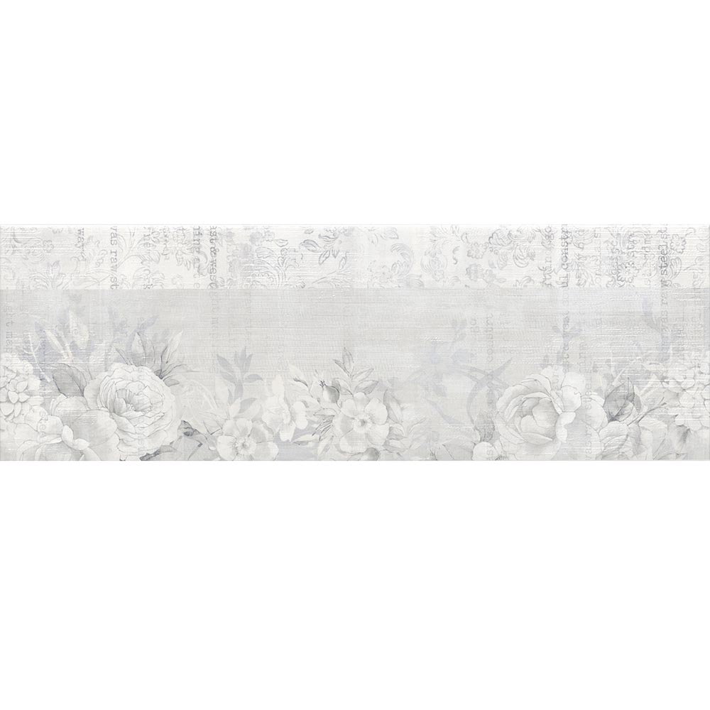 

Плитка Kale Etoile RM-7207R Floral white-grey 25х75 см 25*75 см