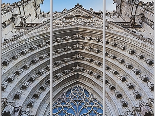 

Шкаф купе Luxe Studio Стандарт-1 Фотопечать Архитектура-18 2200x2000x450 трехдверный