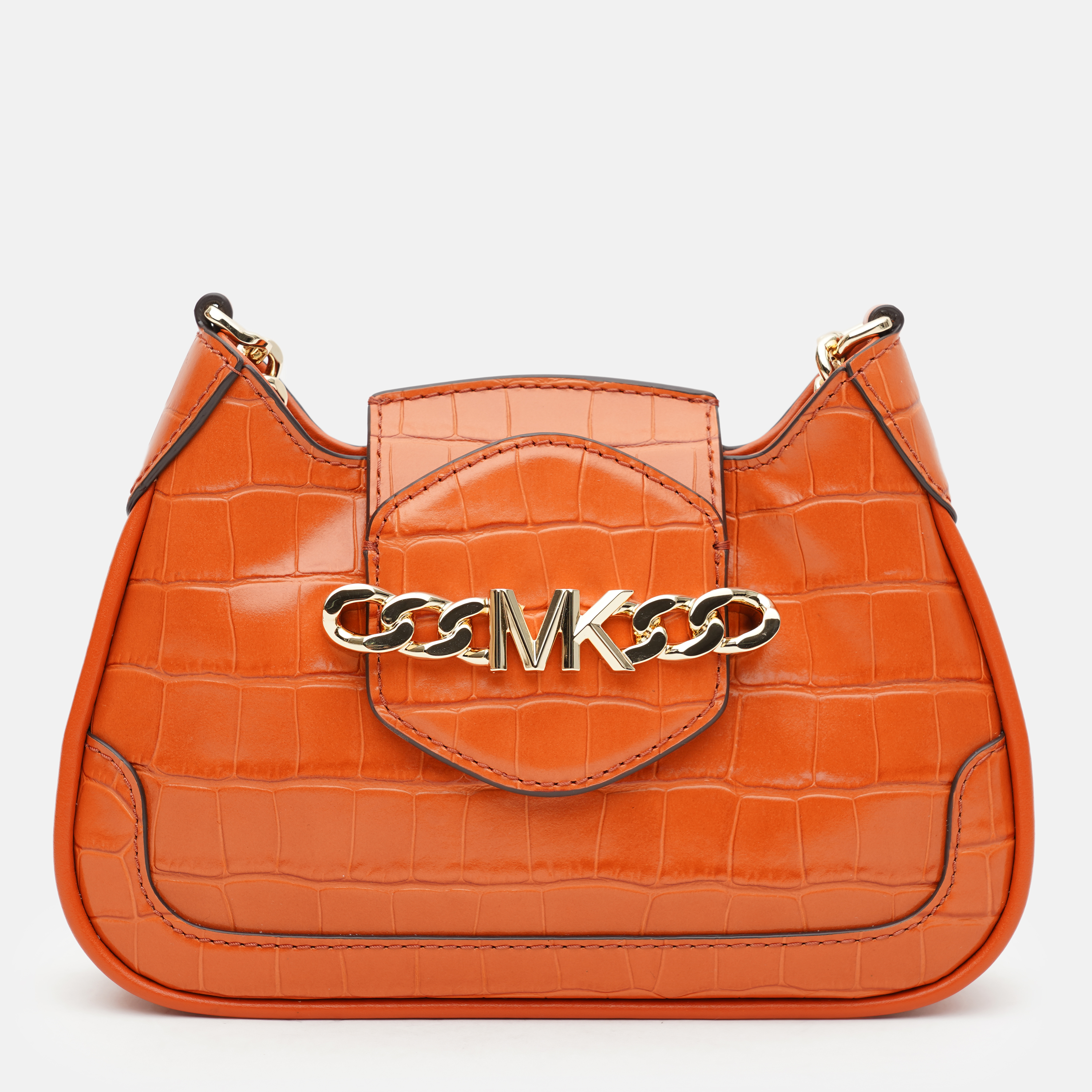 

Женская кожаная сумка Michael Kors Wythe 32F1G2HC0E-843 Orange Spice