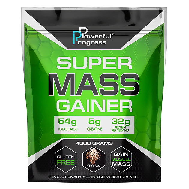 

Гейнер Powerful Progress Super Mass Gainer 4 кг Мороженое