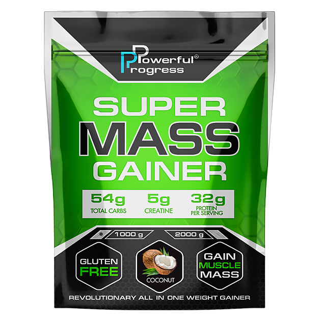 

Гейнер Powerful Progress Super Mass Gainer 1 кг Кокос