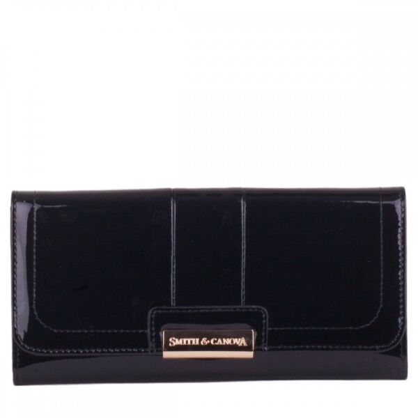 

Кожаный женский кошелек Smith and Canova 28536 Haxey (Black Patent)