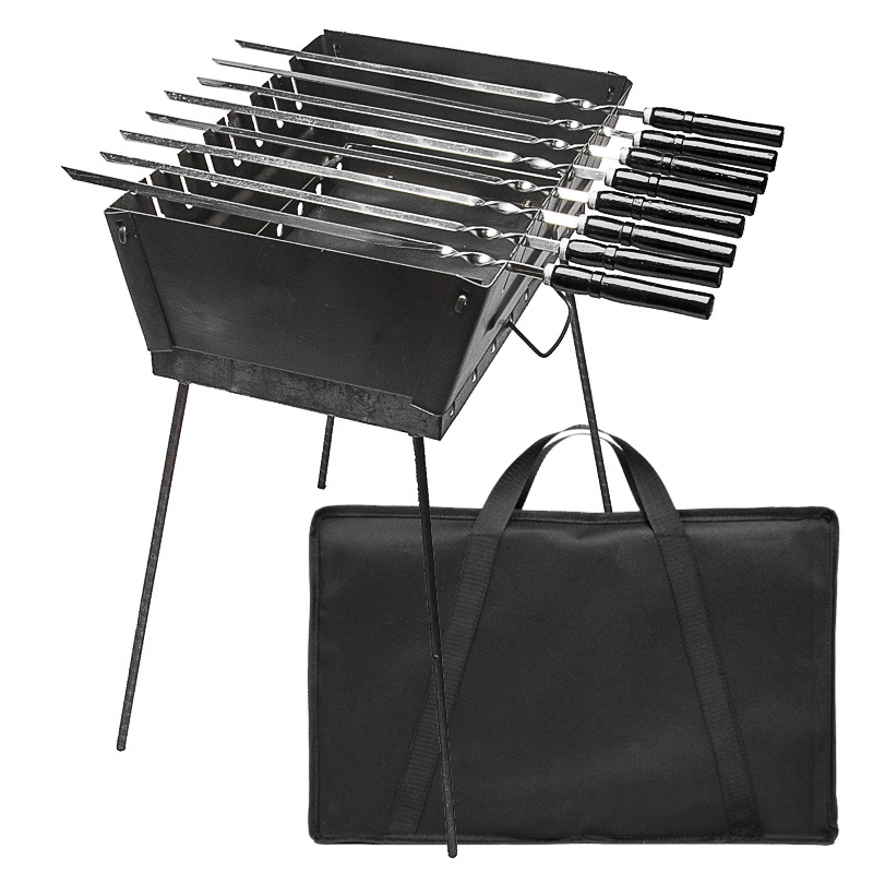 Подарочный набор для пикника раскладной мангал чемодан с чехлом .