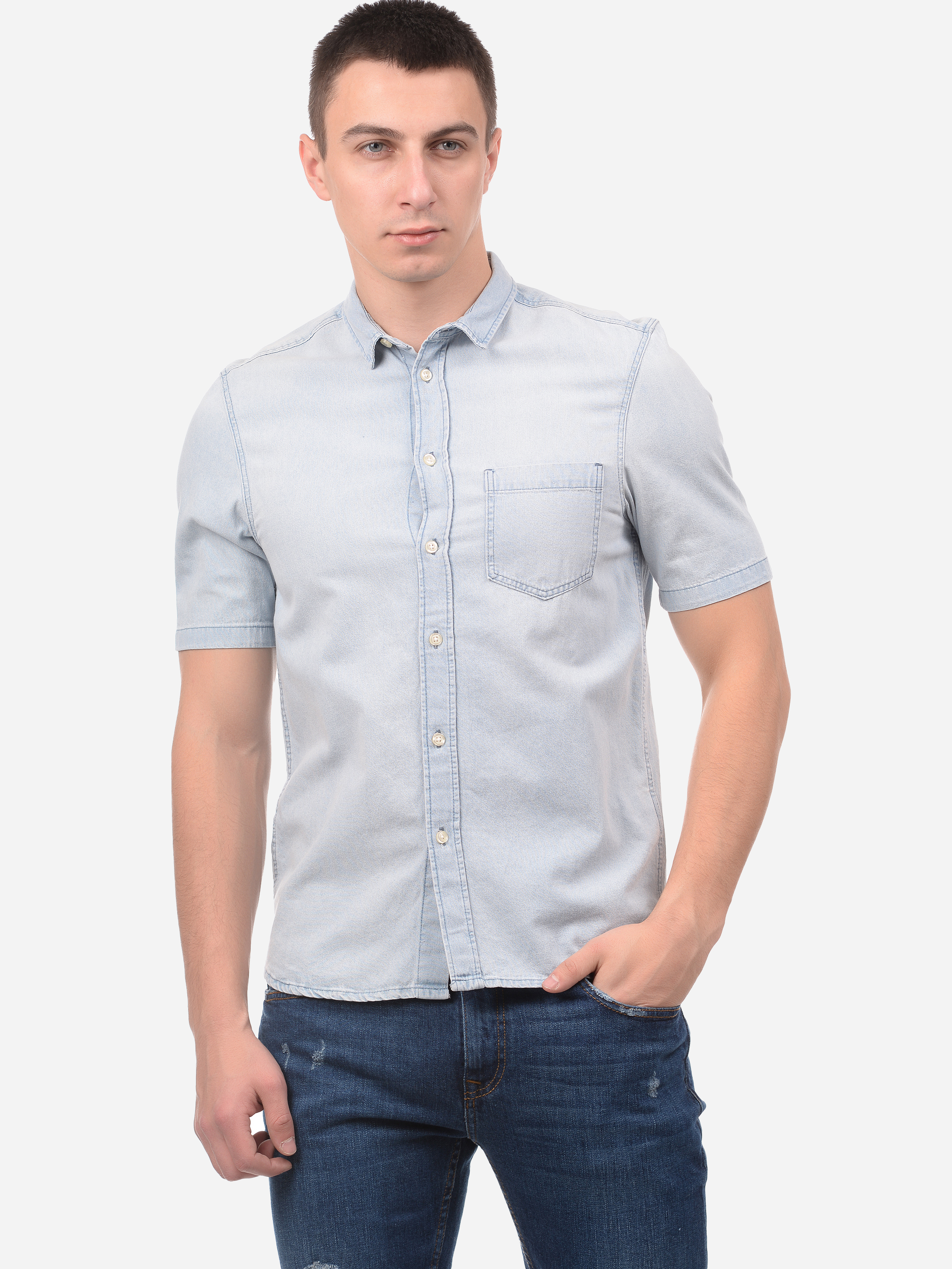 

Рубашка H&M 3hm06100117  Голубая, Рубашка H&M 3hm06100117 S Голубая