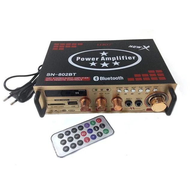 

Двоканальний підсилювач звуку UKC AMP 802 BT Чорний (zx-4515)