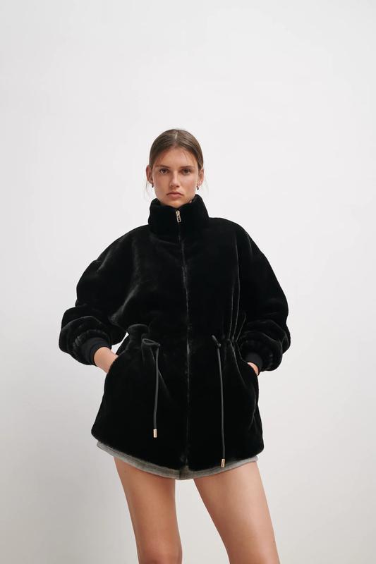 

Шуба Zara экомех S черная (zr4369064/800)