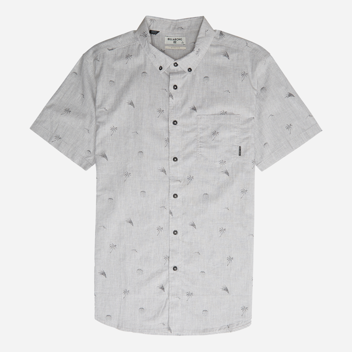

Рубашка Billabong Sundays Mini Ss N1SH01-1344  Светло-серая, Рубашка Billabong Sundays Mini Ss N1SH01-1344 S Светло-серая