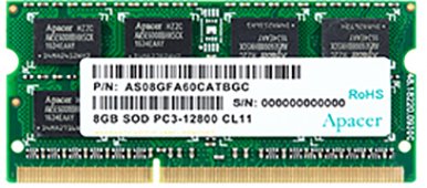 

Память Apacer 8 GB SO-DIMM DDR3 1600 MHz (DS.08G2K.KAM)